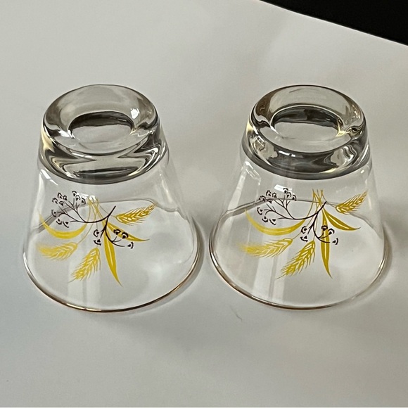 VTG Autumn Gold Homer Laughlin glasses for Century Service 1950s DOF set/2 - Picture 8 of 11